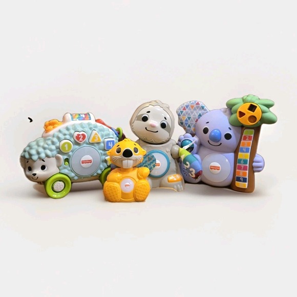 Fisher-Price Other - Fisher Price Linkimals Lot Of 4 Koala, Beaver, Sloth, Hedgehog